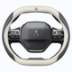 Peugeot steering wheel cover 22 new 408 508L 308 e2008 4008 5008 408X genuine leather handle cover Peugeot + genuine leather black + [black] parallel up and down