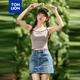 Gilet à suspension Tang Shi pour les femmes en été nouvelle base haut de gamme américaine et belle arrière avec usure extérieure jaune foncé gris m