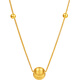 Saturday blessing 18K gold necklace female cat's eye gold bead color gold necklace birthday gift C0613739 40+5cm