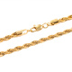 Fat Donglai same style men's 18k gold necklace gold twist chain 18K gold for men and women gold 5mm60cm