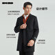 Lilang Speed ​​Hitze warme mittelgroße Wollmantel Herren Winter 24 Wolljacke schwarz 180/96a