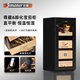 Jemanor cigar cabinet, constant temperature and humidity, pure ammonia wifi, Spanish cedar wood compressor, air-cooled, energy-saving household, small mini smart fingerprint lock, refrigerated eggplant culture, double naked culture box + naked culture basket, 0.95m 105L, bionic eggplant room fingerprint lock + wifi + pure ammonia UV sterilization + whiskey culture eggplant
