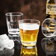 Dinner glass 6-piece beer glass, wine glass, liquor glass, household whiskey glass, water glass set, octagonal cup, 120ml 6-piece octagonal cup