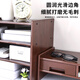 Upril Computer elevated desktop stand wooden elevated table multi-function office desktop keyboard storage monitor cushion laptop storage rack 5068 walnut color