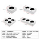 Renjuyi Lámpara de joya ultra delgada personalizada Sala de estar de cuatro cabezas de cuatro cabezas Anti-Glare Principal Lámpara cuadrada de la glándula de frijoles de doble cabeza Cabeza única completa Negro 12w9898 Baja 3500K Luz caliente Laifude Fuente de alimentación