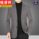 Hengyuanxiang woolen suit jacket men's 2025 new style middle-aged men's casual casual suit for dad, versatile new product, gray 175/L