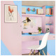 Shantoulin Village PVC wasserdichte selbstklebende Tapete Solid Color Schlafsaal Instant Advertising Schriftzellen Wandkleher Möbel Renovierungswohnheit Schlafsaal 7029 Lichtpulver 45 cm*10m