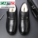 Zapatos de algodón de invierno de cartelo zapatos para hombres lana de cuero cálido más vellón engrosado anciano de mediana edad y vieja papá zapatos de algodón 9913 [negro] lana blanca 37