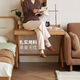 
Genji Wooden Solid Wood Desk Modern Simple Study Office Desk Small Apartment Log Writing Table Oak Folding Table 1 Meter Folding Table (1000*563*825mm)