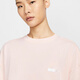 Nike (Nike) Femenina de manga corta 2025 Nuevos deportes de carreras y logotipo casual de tejido transpirable Camiseta redonda de cuello redonda FV0942-838 m