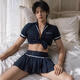 男性制服2025新款性感男士专用大码攻速战袍sm羞耻丁字裤 白衬衫+领带+弹力带 均码 建议体重110-160斤