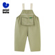 Mini Bala boys and girls trousers Year of the Dragon new pure cotton loose overalls children's trousers earthy gray green 40942 100