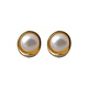 QPQK natural 100% pearl earrings 2025 new high-end earrings female birthday gift 18k gold bean earrings freshwater pearl earrings