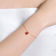 Chow Tai Fook ENZO Little Red Heart Series 18K Gold Love Carnelian Diamond Bracelet Women EZV8141 Birthday Gift 15cm