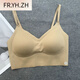 FR.YH.ZH Fengzhixin 862 fixed one-cup underwear, small chest push-up, beautiful back tube top, yoga sports sling, chest wrap, wheat skin, one size fits all, 90-120 Jin Jin is equal to 0.5 kg
