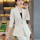 Purple Charming Business Suit Women's Autumn and Winter Long-Sleeved Small Suit Jacket Korean Style Slim Fit High-Level (Off Shelf) White (Single Suit) XL (Recommended 110-120 Jin Jin equals 0.5 kg)