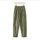 
Her pool elastic waist casual pants 2025 autumn clothes new women's nine-point harem pants