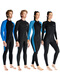 VVIR EER3MM adult swimsuit wetsuit women's warm swimsuit surfing snorkeling one-piece waterproof wetsuit wetsuit 3mm front zipper men's 210 blue XL 2mm (inclusive)-3mm (inclusive)