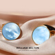 William Milton Deep Sea Blue Mother Lily Cuff Links Мужской высококачественный манжет ламп роскошной подарочная коробка серебряная мама Лили резня