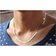 Feishengji Fat Donglai same style pt950 platinum men's necklace PT950 platinum Japanese and Korean jewelry short silver jewelry for couples men 3.5 mm thick 45 cm long