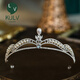 Wedding necklace new Korean style simple pearl crown bridal tiara tiara wedding birthday night model necklace + earrings