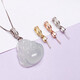 GOR Fat Donglai same style 18k gold universal buckle small pendant jade pendant buckle silver plated buckle diy jade pendant silver necklace buckle style 1 white gold
