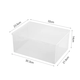 Yusenyi Thickened Shoe Box Flip Shoe Storage Folding Storage Box Simple Transparent Shoe Cabinet Plastic Shoe Rack Space-Saving Artifact 3 Pack (Transparent Visible Can Be Stacked for Storage)