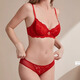 Victoria Palace Sexy Bra Set Lace Push-Up Ultra-Thin Underwear Side Cushion Anti-Sagging Bra Set Zodiac Year Underwear Red 85C 38 (default with XL size underwear)