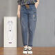 
Yisi subtract plus velvet high waist embroidered women's pants spring and summer style 2025 new elastic and soft waist slimming Harun long trousers 9905 embroidered small flowers plus velvet M Recommended 100-115Jin [Jin equals 0.5 kg]