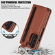 Jinhao eignet sich für Samsung Z Fold5 Mobiltelefone Hülle Pensteckplatz-Brieftasche Klappschirm Fold4/3 Vollinclusive Anti-Fall-Schutzhülle Ringhalterung High-End-Mode-Mode-Brieftasche Mobiltelefon Leder-Hülle Ringschutz Hülle Brown Samsung Fold5