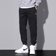 Woodpecker Pantalons décontractés Men Loose Loose Summer Nouveau style Harun Trendy Workwear Pantalons sportifs polyvalents Men 9859 Black Plus Velvet 3xl