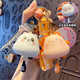 SunToMoon cute cartoon kitten doll keychain male and female couple cute panda car keychain best friend bag pendant cute double pendant - black panda