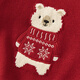 David Bella boys half turtleneck New Year sweater winter girls children Christmas plus velvet red sweater