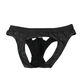 Men's underwear, imitation leather, double thong briefs, sexy patent leather youth stage performance briefs, black M