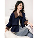 Xinfeiyu Fashion Barn Style Contrast Color Short Jacket Women's 2025 Autumn New High-Quality Loose Jacket Top