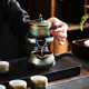 Tea art noble ancient charm automatic tea set 12-head tea ceremony lazy set household ceramic anti-scalding brewing tea set Chinese tea gift