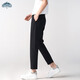 Dingfengbaoluo suit pants men's spring and autumn business formal straight casual all-match slim anti-wrinkle nine-point pants AM503 black 32