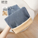 Shechi plus velvet jeans 2025 winter new women's fashion casual loose high-waisted slim straight pants