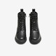 Heshe (Tata) lässige dicke Ferse Martin Boots Frauenstiefel Schwarze Pendler Schnürstiefel Winter neu 7bu55dd4 schwarz 36
