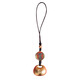 Son élan: accessoires de pendentif de longe de téléphonie mobile, chaîne de téléphonie mobile en laiton, pendentif court de la corde anti-perdure, shajin quinqueux gourde de dieu de richesse, gourde de clés USB