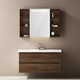 Hengjie (Hegii) Gabinete de baño Hanging Baño Cerámico Integrado Integrado Mirador de belleza Gabinete Washbasin Combination Washbasin Gabinet 6223 6223-A Hucao Grey (gabinete de espejo inteligente) 90cm