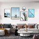 
Mohu (mohu) living room decoration painting sofa background wall mural modern simple landscape landscape painting TV wall high-end new style hanging paintings seaside landscape 15935 (including wall clock) tempered crystal porcelain large combination - black frame