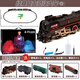 
Children's electric train high-speed rail simulation steam track car remote control green leather train alloy model toy boy B charging/gift box simulation sound effect/spray/light