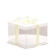 Yusen Yihong Cake Box 4 Four Inch Six Network Eight Transparent Ten 128 Double Layer Heightened 610 Flowers Birthday Gift White Bottom White Cover 50 Pieces 6 Inch Double Layer 22x22x24cm