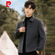 Pierre Cardin Double-sided Woolen Coat Men's Autumn and Winter Thickened High-end Business Casual Short Lapel Woolen Jacket Black (Removable Down Liner) L 175