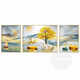 
Chengzi Light Luxury Living Room Decoration Painting Sofa Background Wall Hanging Painting Mural Modern Simple 2025 New Sanlian Landscape Mural JD16823 Left and left and right 50*70 Middle 90*70 Three-dimensional crystal porcelain diamond-inlaid aluminum alloy gold frame