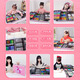Berth Children's Drawing Set Cadeaux d'anniversaire des filles 6-7-8-9-10 ans Toys pour enfants Toys Early Education Birthday Cadeaux 208 pièces - Apportez votre propre chevalet [fille rose]
