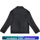 COACH FW24 Solid Color Point Collar Long Sleeve Leather Jacket Men's Black New Year Gift Black S