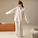 Yifen Warm Velvet Home Clothes Couples Half Velvet 2025 New Autumn and Winter Pajamas for Men and Women Can Be Weared Outside, Thickened and Velvet Women - Warm White L