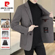 Pierre Cardin [fondo de groseza] 100% de lana Tweed de doble lana Cazón de lana de lana de lana Men's Short Autumn Winter Style Black [5821-100 lana] 170/84a [M-120Jin [Jin iguala 0.5 kg]]